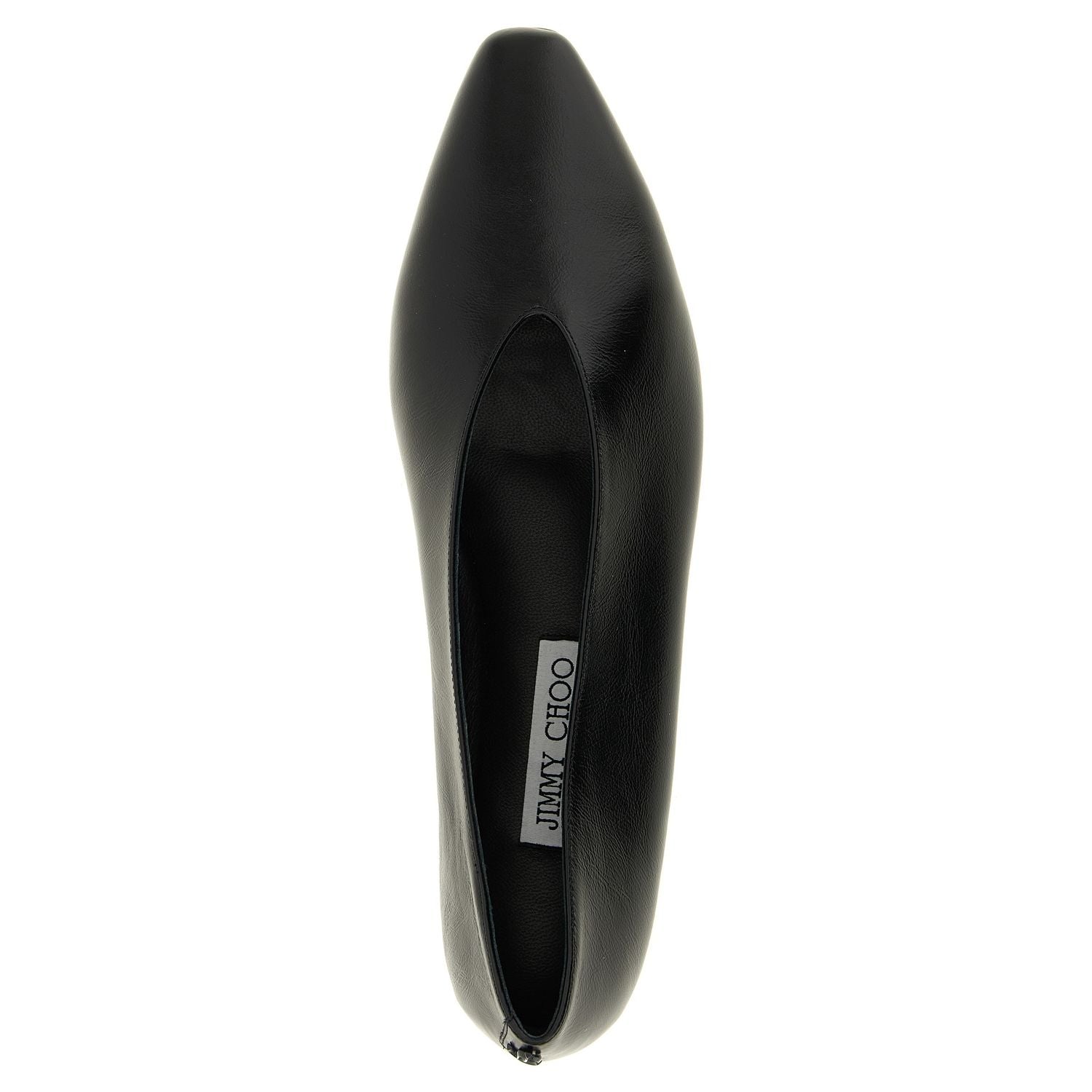 Jimmy Choo Black Leather Ballet Flats