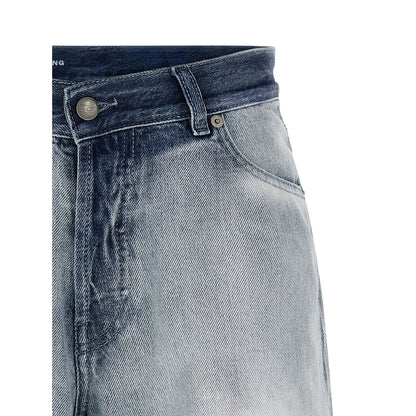 Diesel Blue Cotton Bermuda Shorts