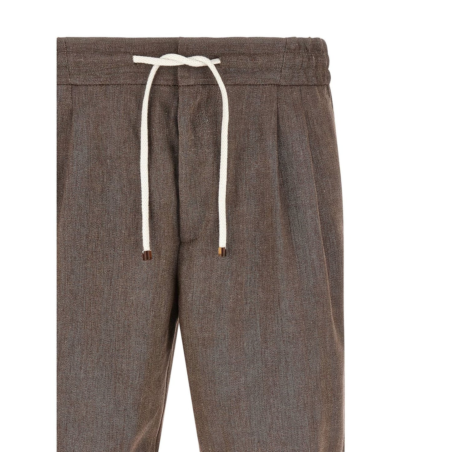 Brunello Cucinelli Brown Linen Bermuda Shorts