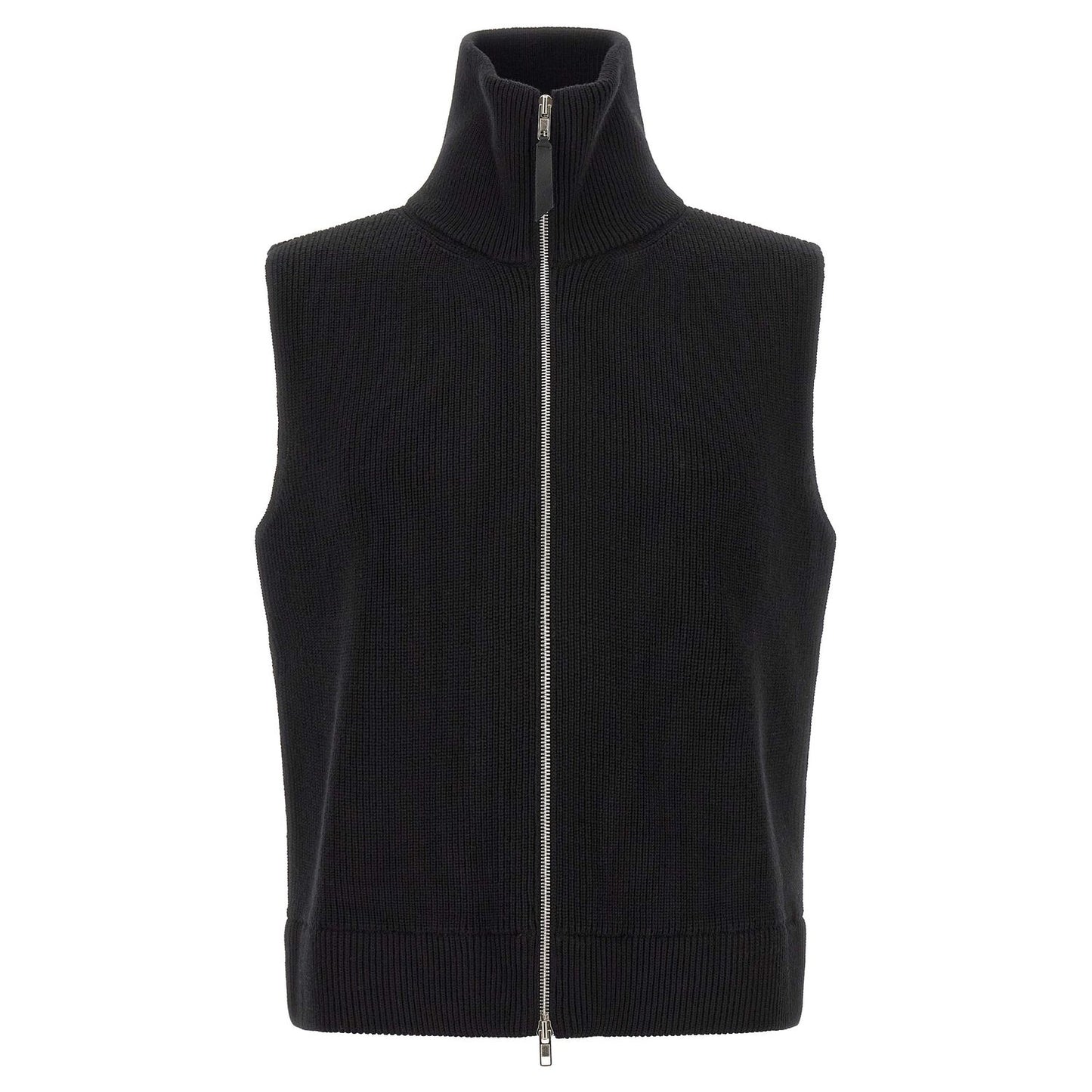Maison Margiela Black Wool Sleeveles Sweater