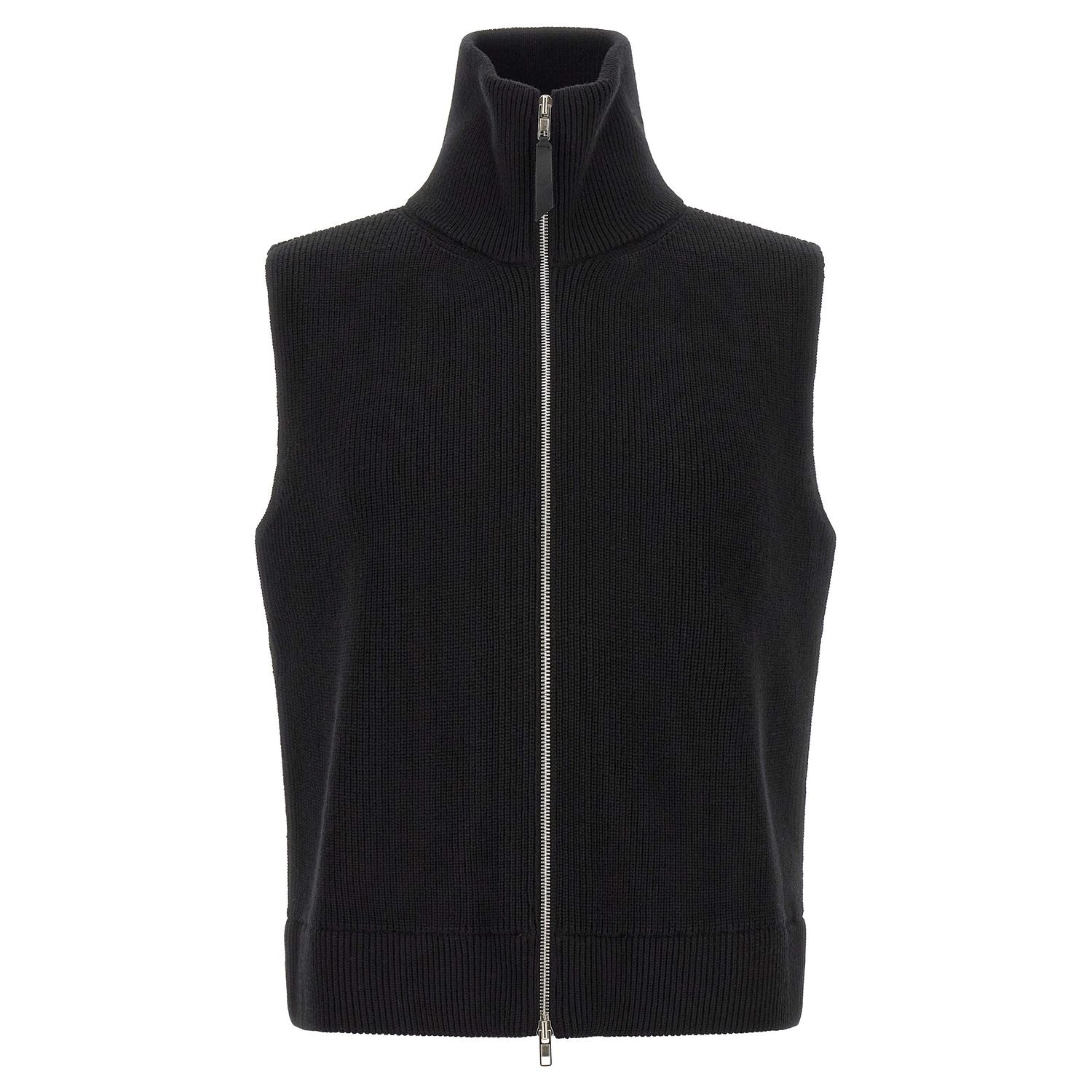 Maison Margiela Black Wool Sleeveles Sweater