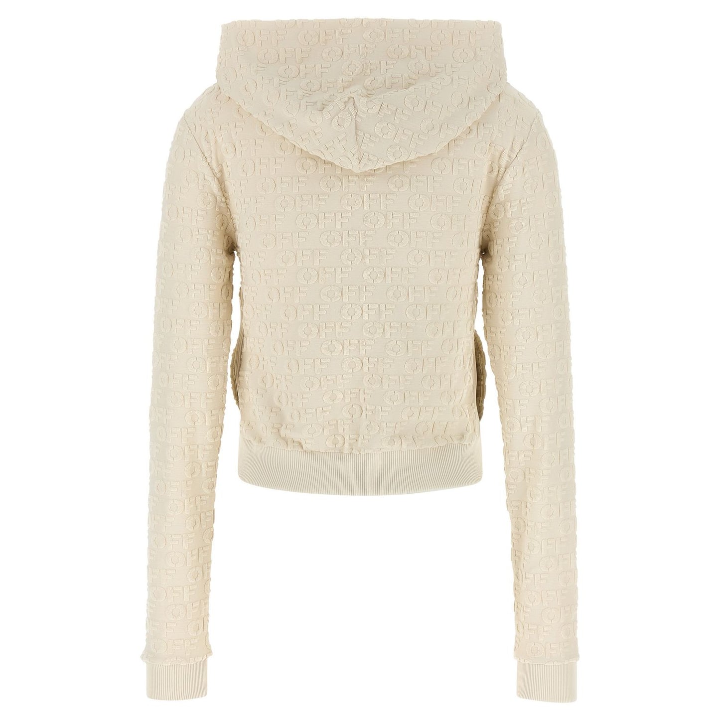 Off-White Beige Cotton Sweatshirt