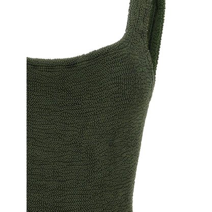 Hunza G Bicolor Polyamide One-Piece Swimsuit