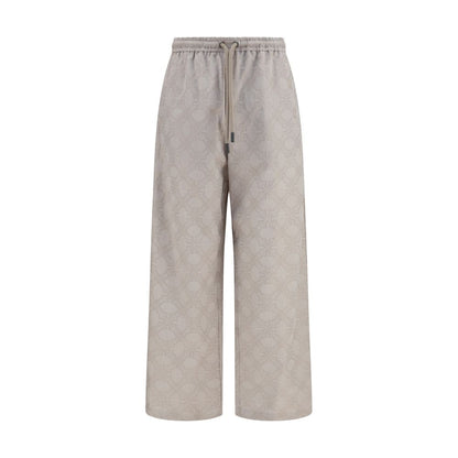 Off-White Beige Cotton Casual Pants