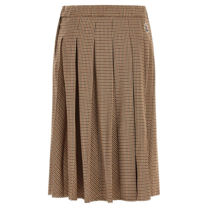 Moncler Beige Viscose Midi Skirt