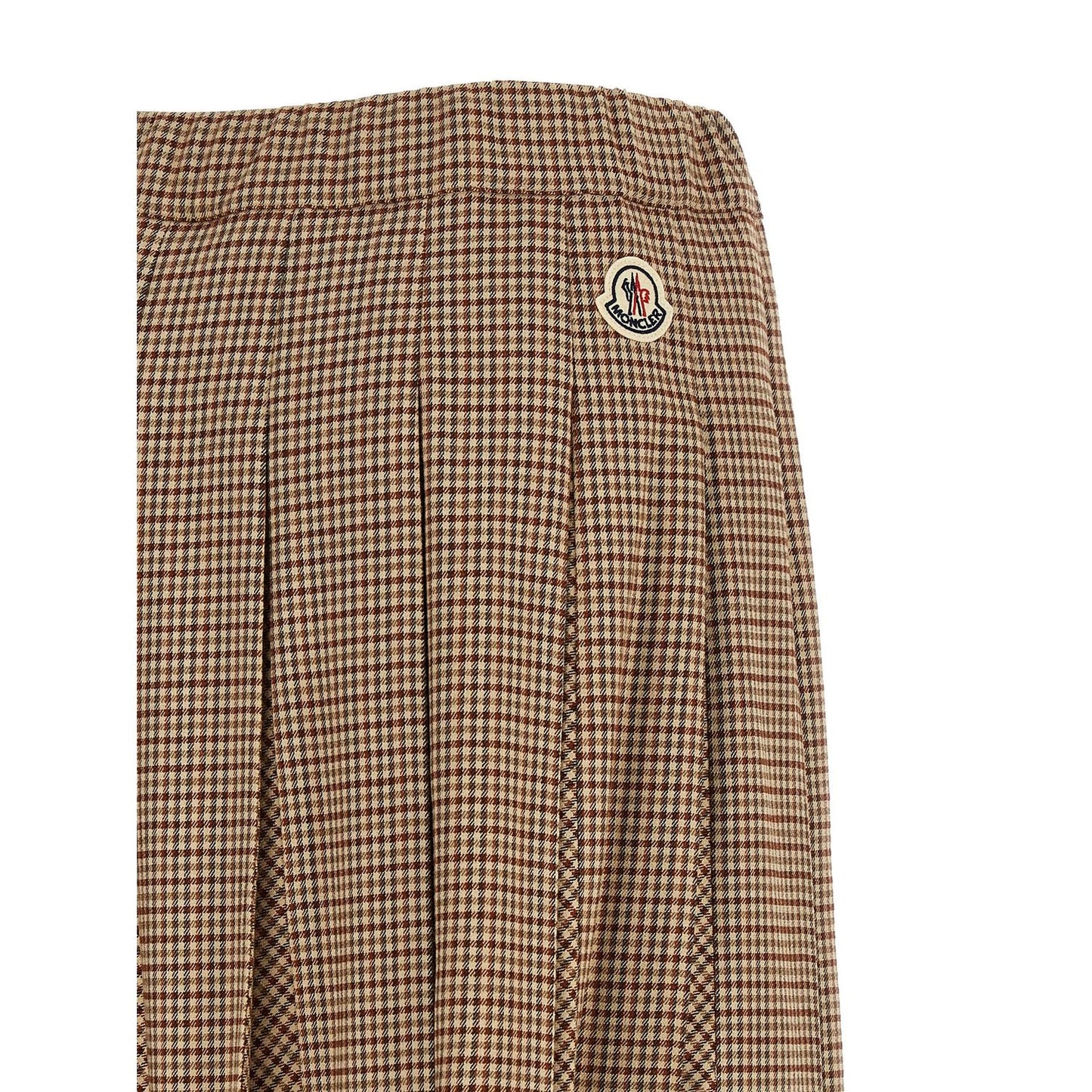 Moncler Beige Viscose Midi Skirt