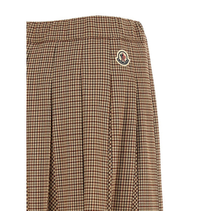 Moncler Beige Viscose Midi Skirt