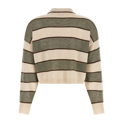 Brunello Cucinelli Multicolor Virgin Wool Polo Shirt