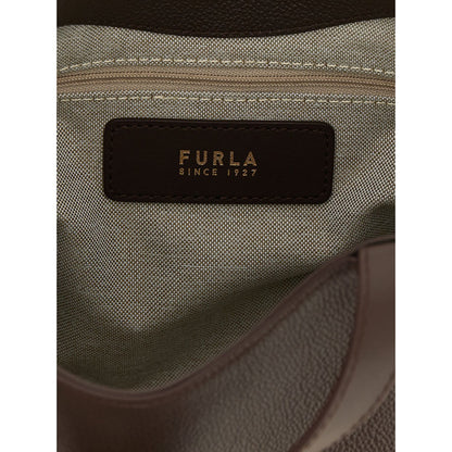 Furla Brown Calfskin Tote Bag