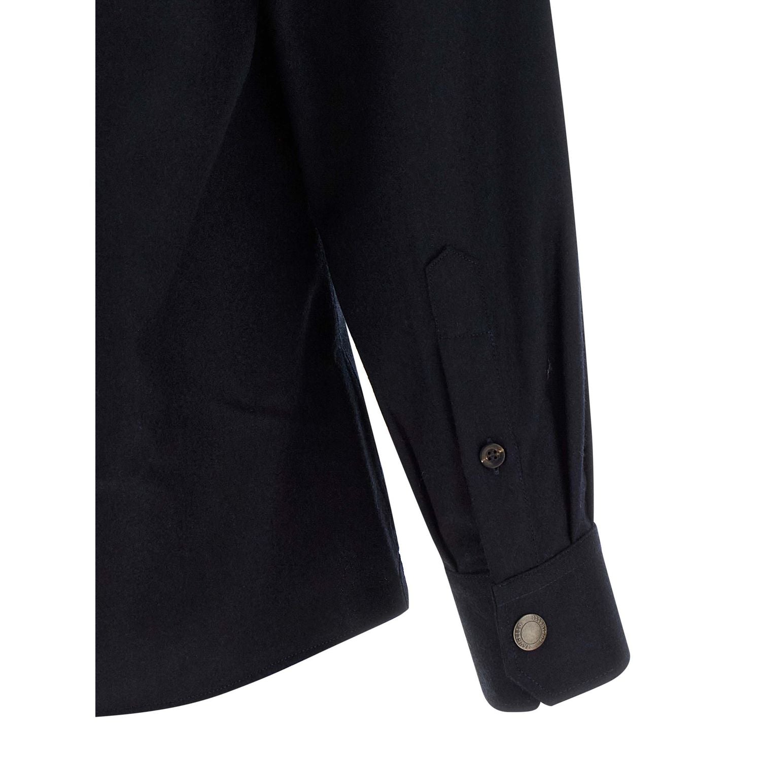 Brunello Cucinelli Blue Virgin Wool Blouse