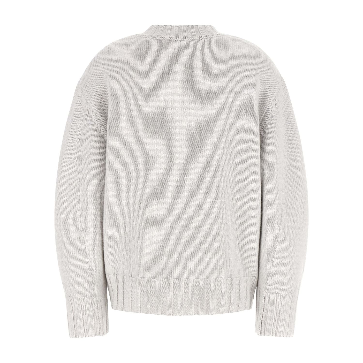 The Attico Gray Virgin Wool Cardigan