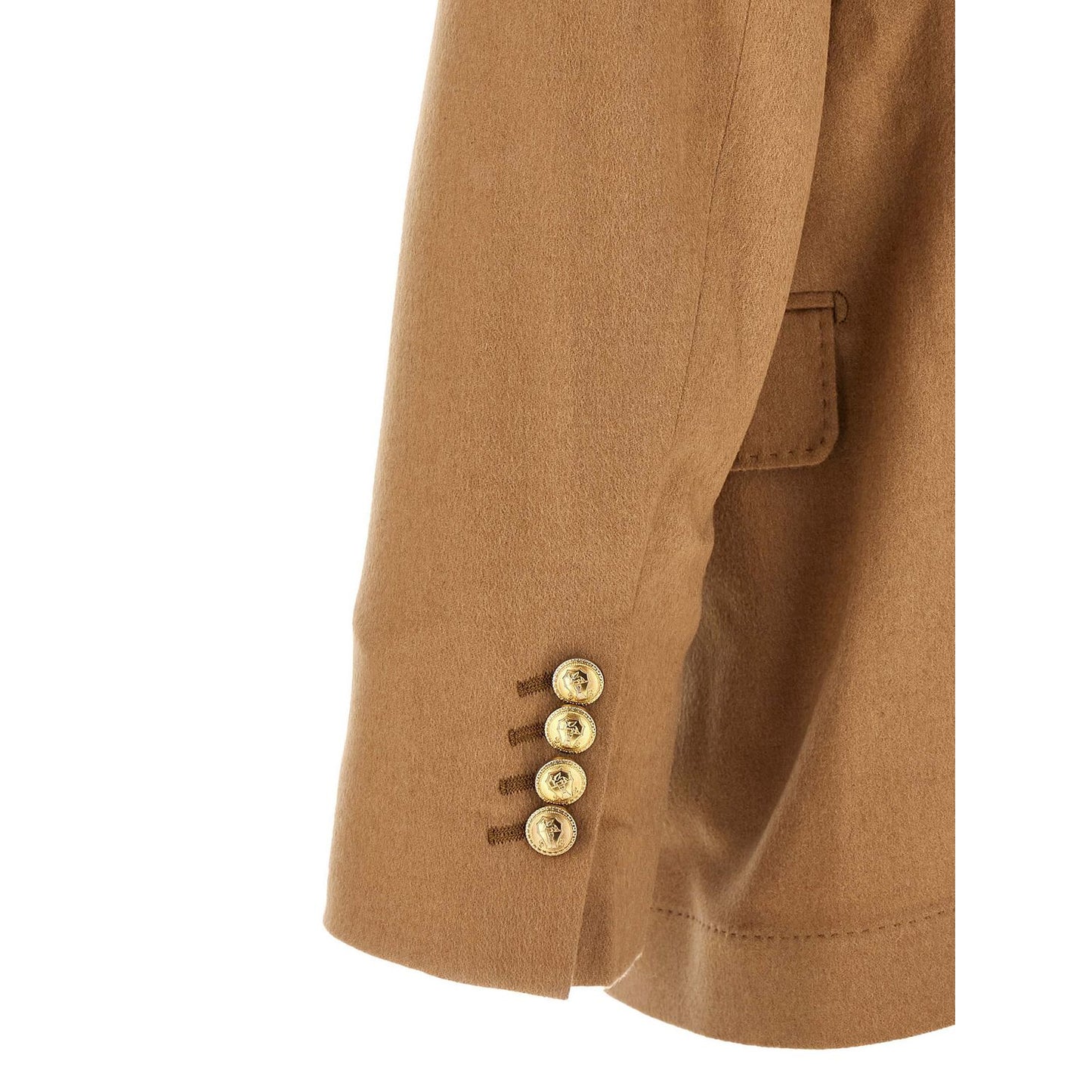 Brunello Cucinelli Beige Camel Hair Blazer