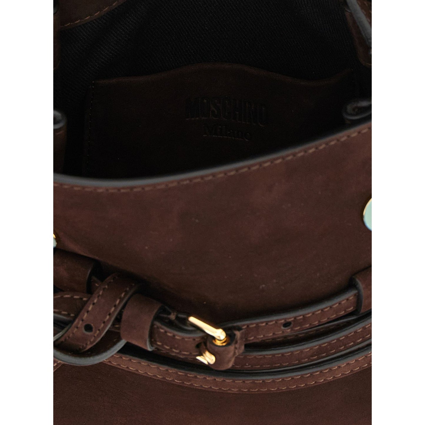 Moschino Brown Calfskin Handbag