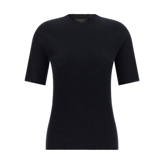 Fabiana Filippi Blue Virgin Wool T-Shirt