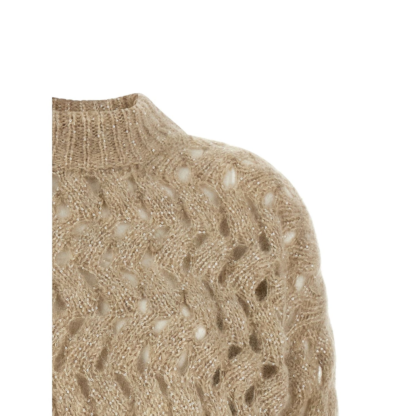 Brunello Cucinelli Beige Wool Cardigan