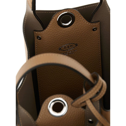 Tod's Brown Calfskin Handbag