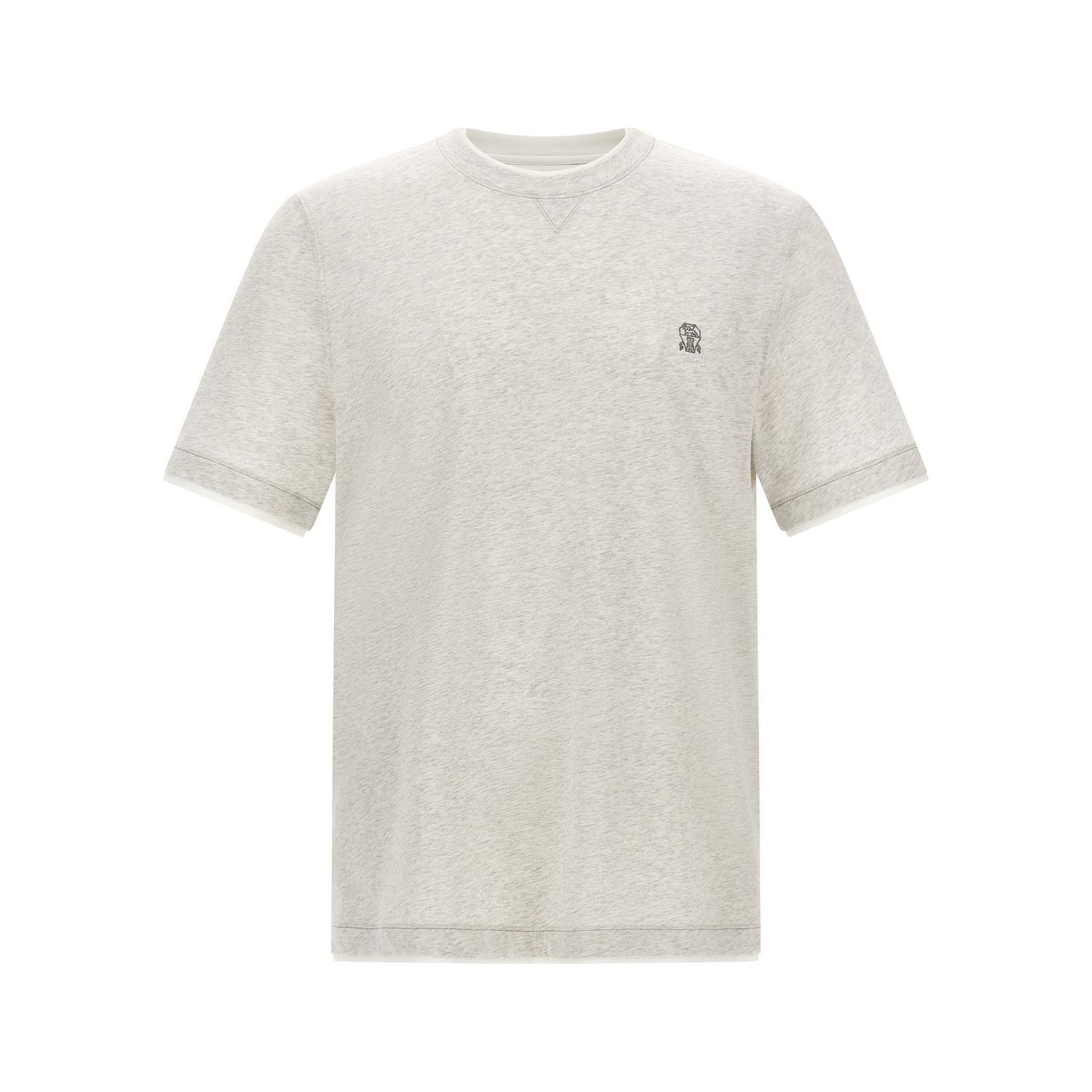 Brunello Cucinelli Gray Cotton T-Shirt