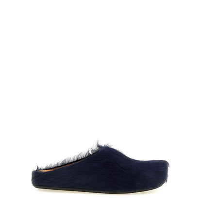 Marni Blue Calfskin Mules