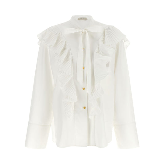 Alberta Ferretti White Cotton Blouse