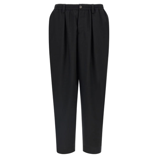 Marni Black Virgin Wool Cropped Pants