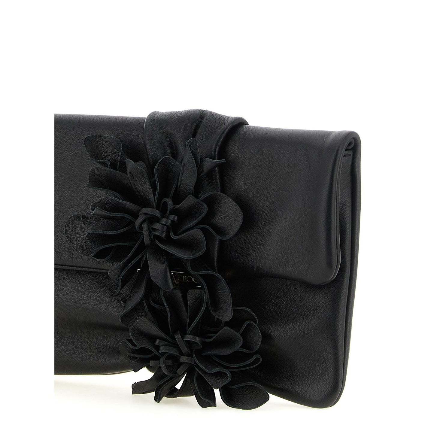 Jimmy Choo Black Lamb Leather Clutch Bag