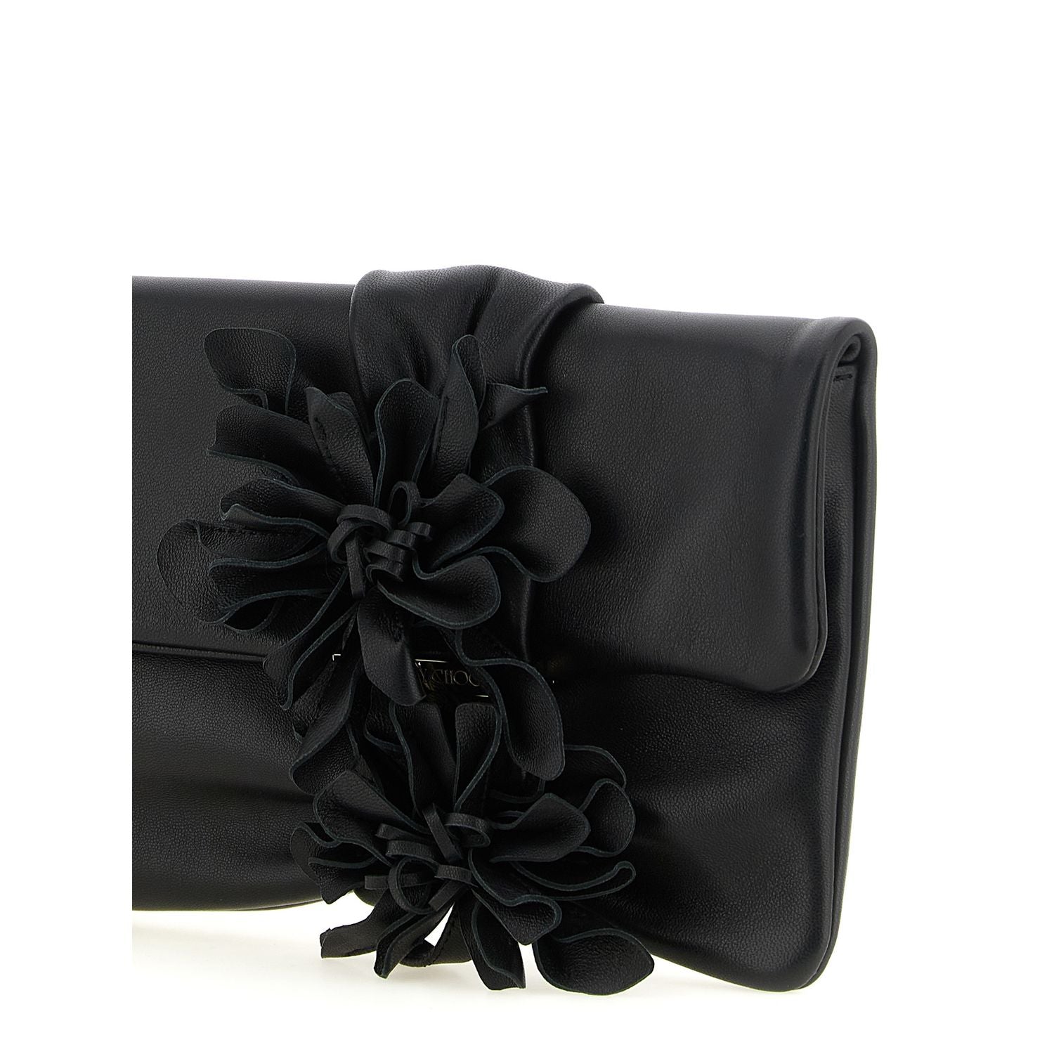 Jimmy Choo Black Lamb Leather Clutch Bag