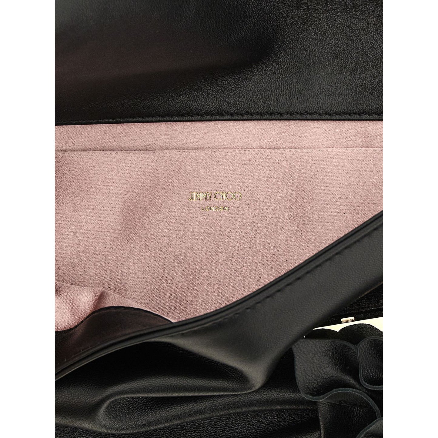 Jimmy Choo Black Lamb Leather Clutch Bag