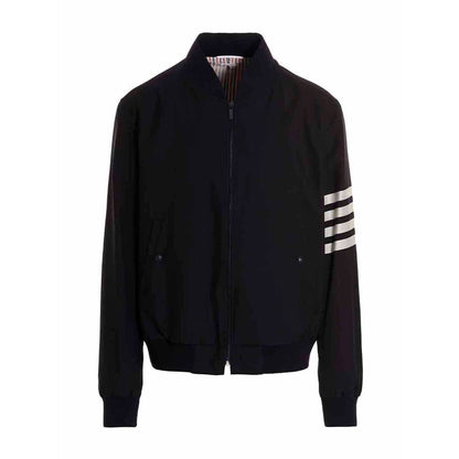 Thom Browne Blue Wool Bomber