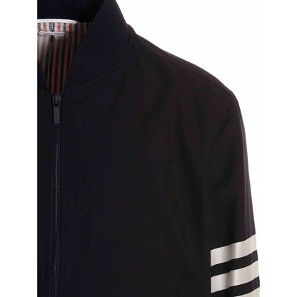Thom Browne Blue Wool Bomber