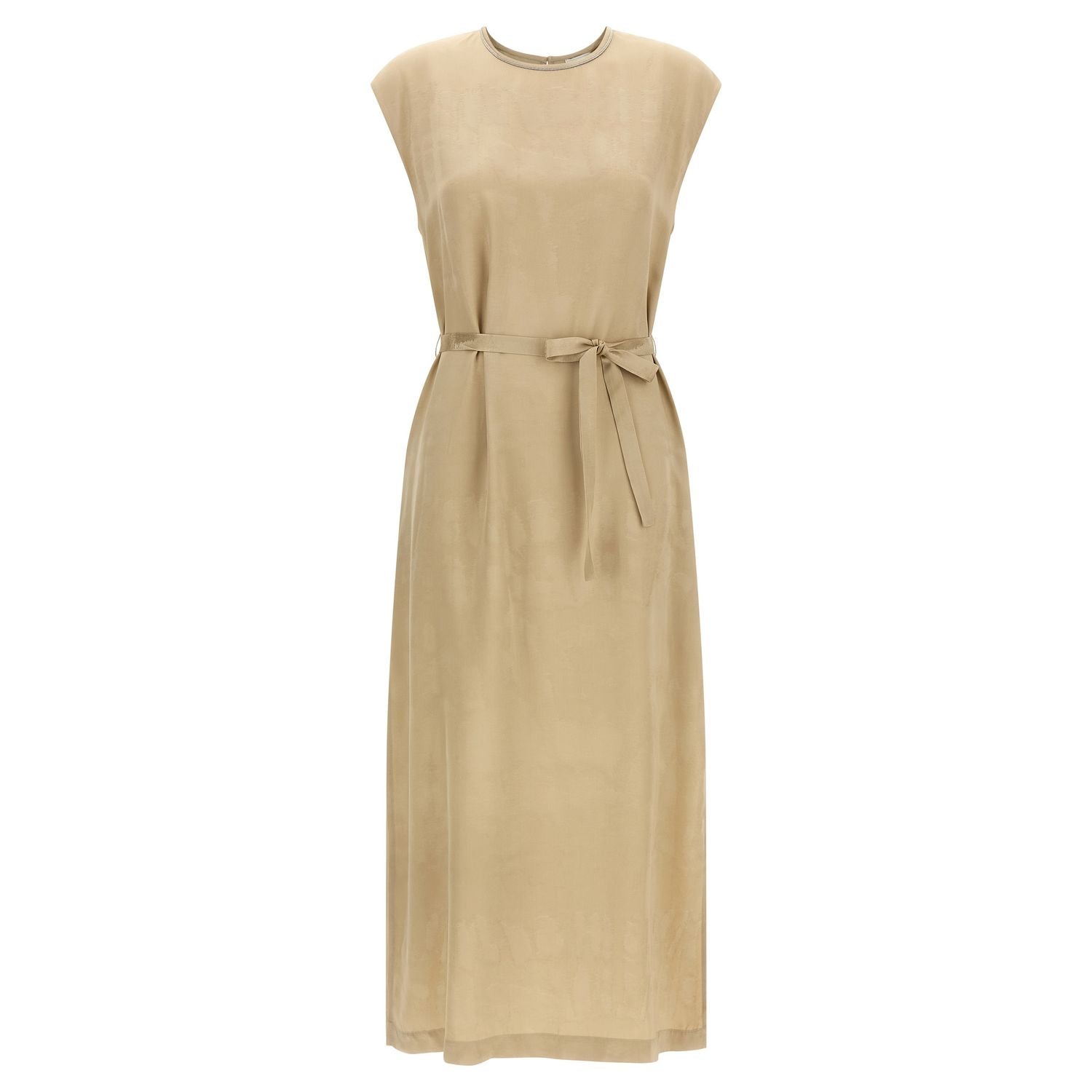 Peserico Beige Viscose Midi Dress