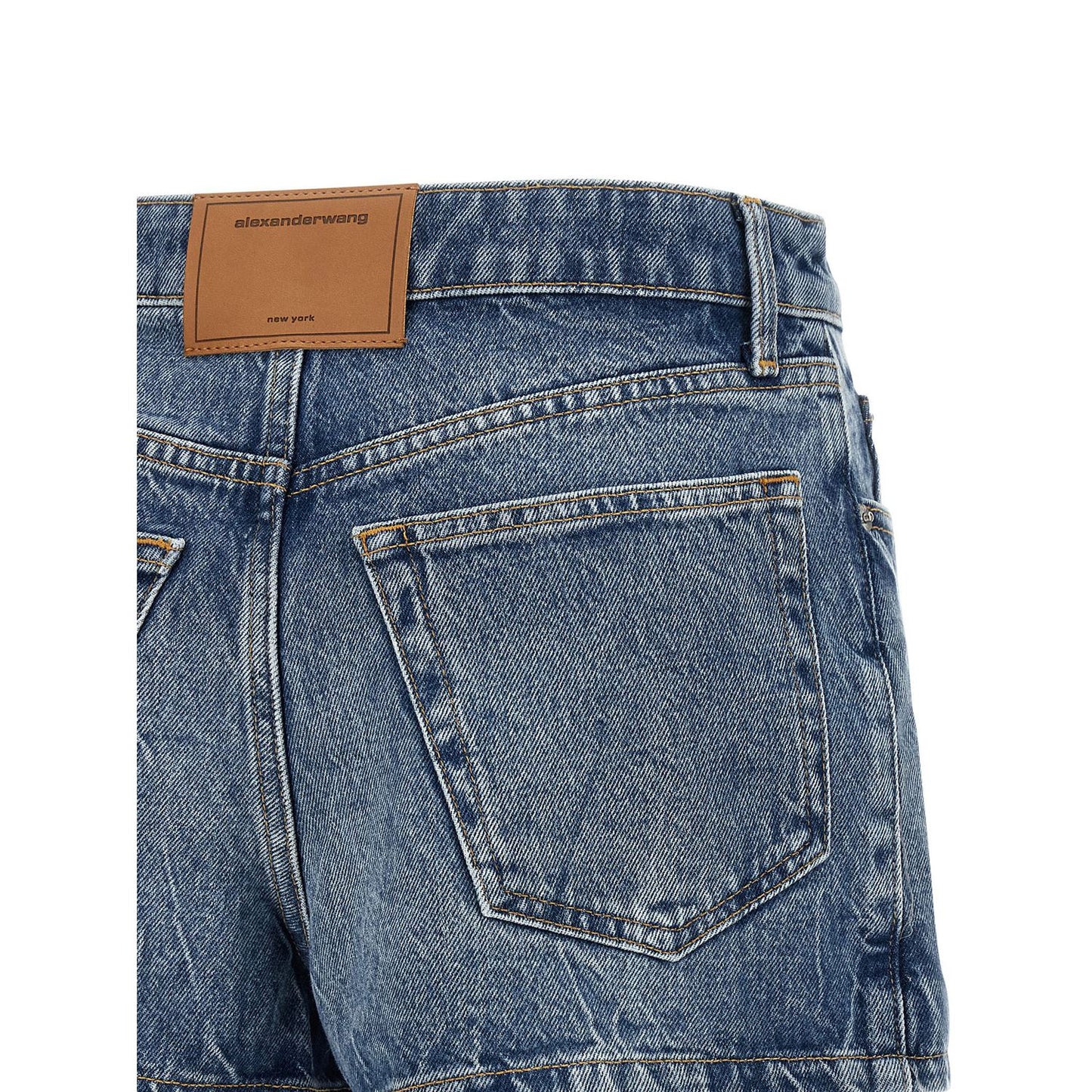 Alexander Wang Blue Cotton Bermuda Shorts