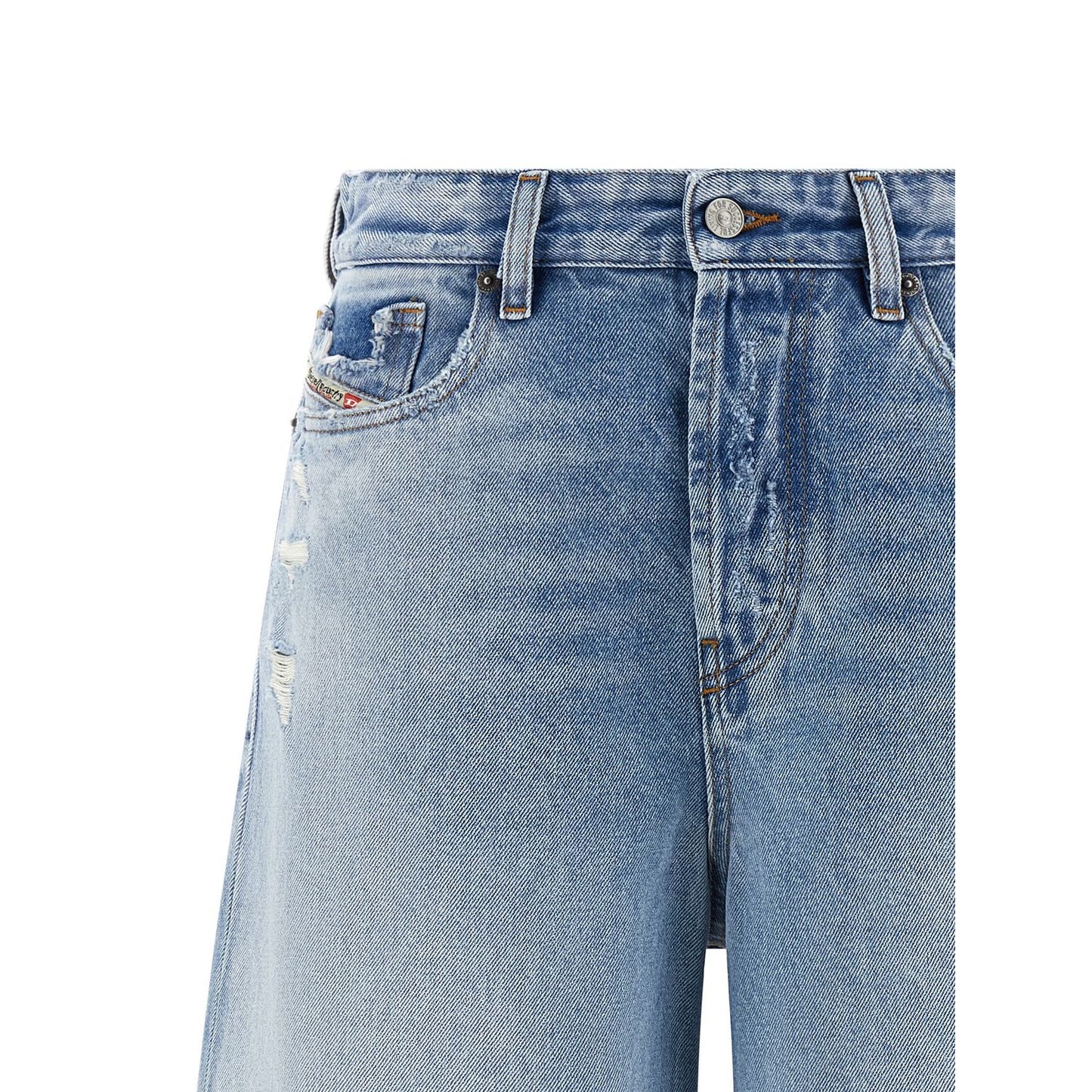Diesel Blue Cotton Bermuda Shorts