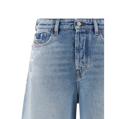 Diesel Blue Cotton Bermuda Shorts