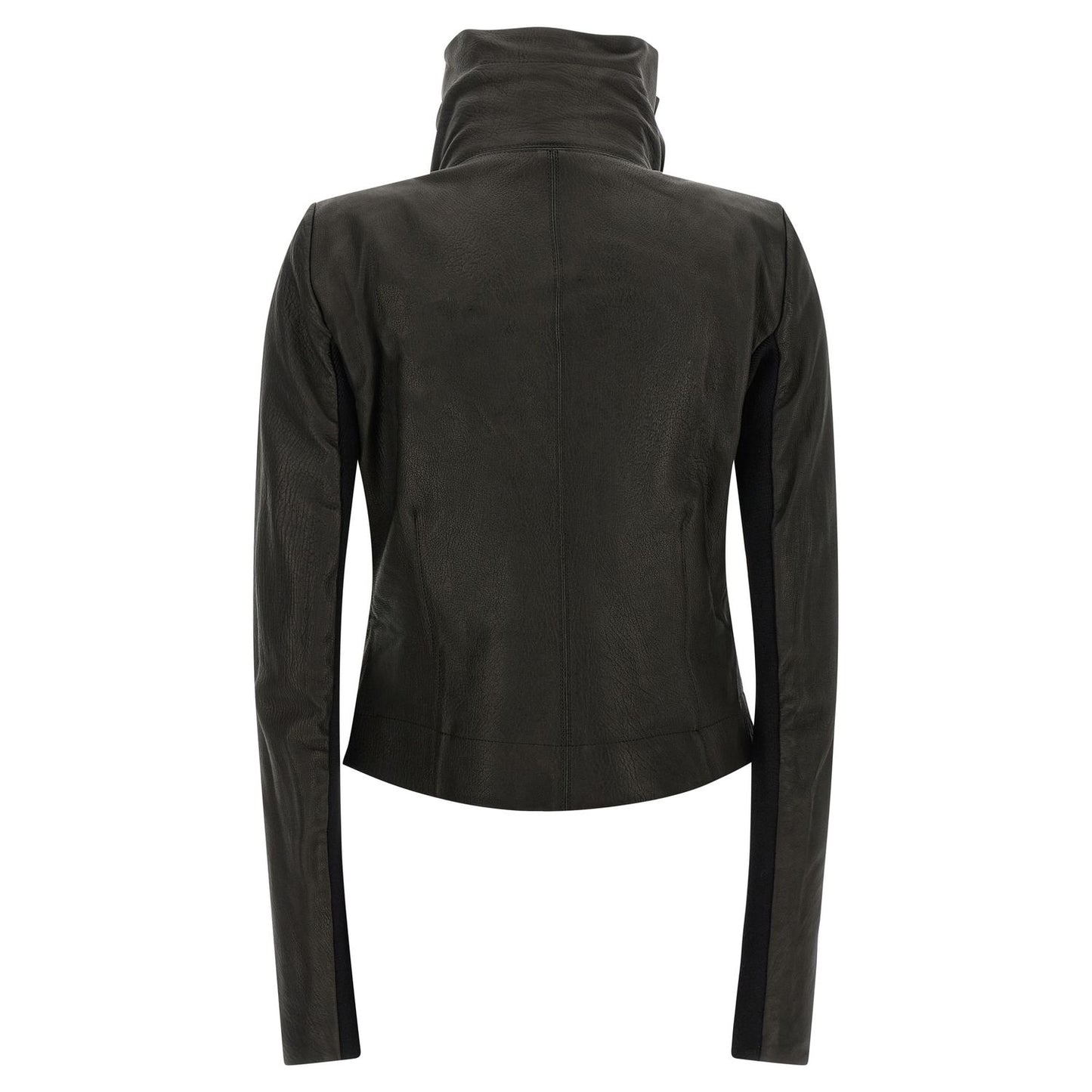 Rick Owens Black Lamb Leather Leather Jacket