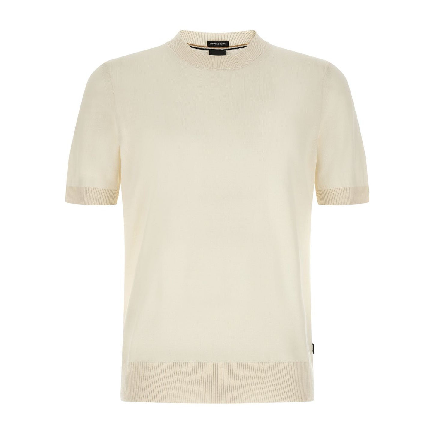 Hugo Boss White Virgin Wool T-Shirt