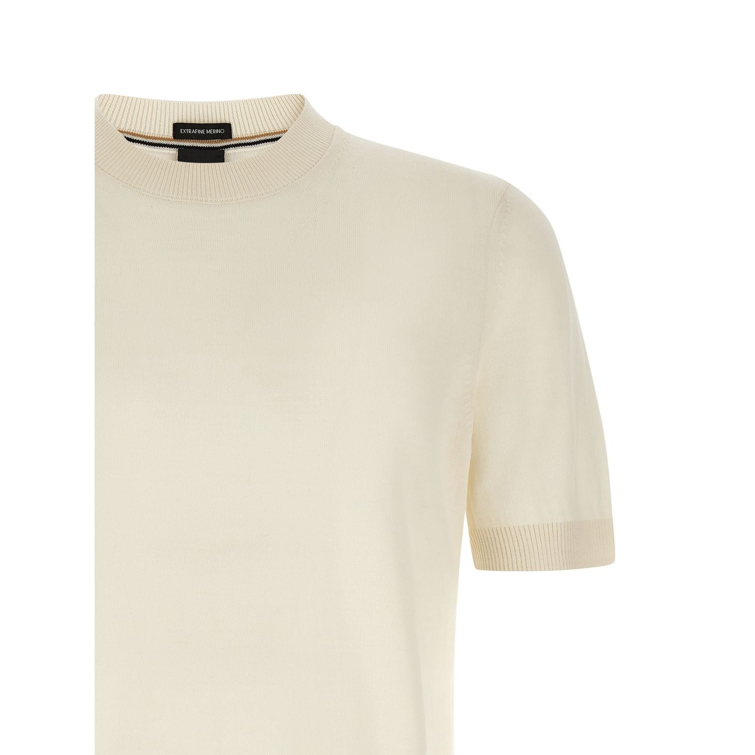 Hugo Boss White Virgin Wool T-Shirt