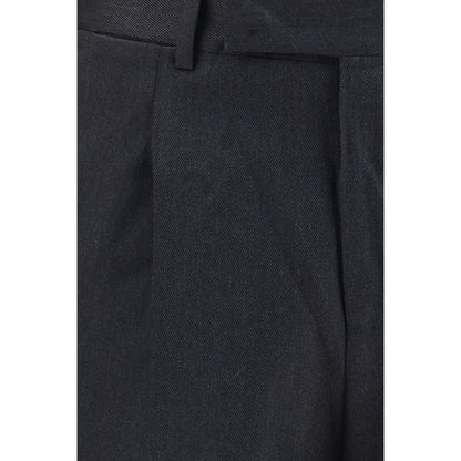 PT Torino Gray Wool Oves Aries Casual Pants
