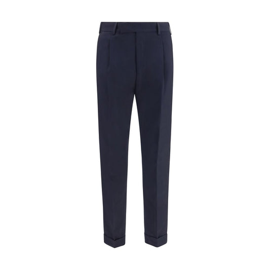 PT Torino Blue Wool Oves Aries Casual Pants