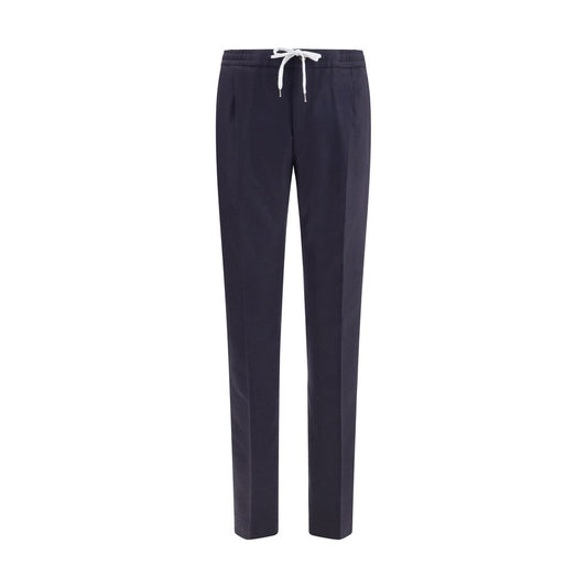 PT Torino Blue Wool Oves Aries Casual Pants