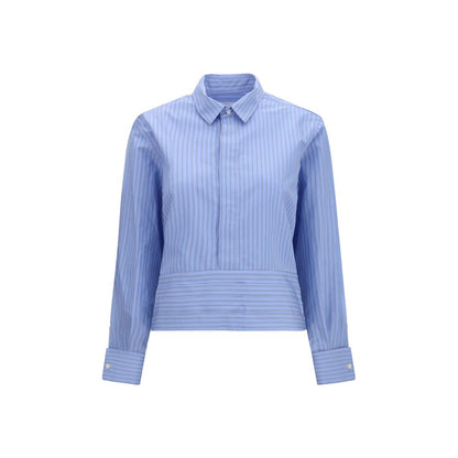 Sacai Blue Cotton Pattern Shirt