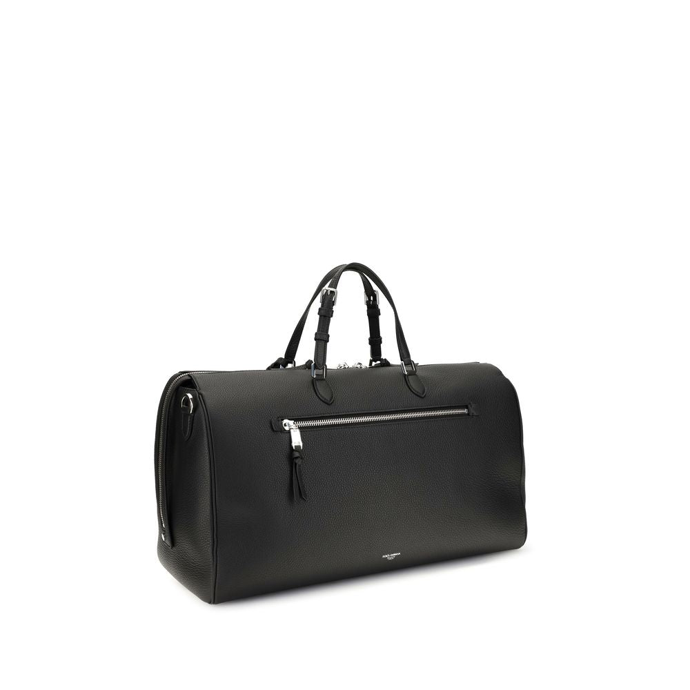 Dolce & Gabbana Black Calf Leather Bos Taurus Luggage And Travel