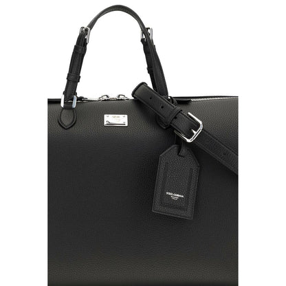 Dolce & Gabbana Black Calf Leather Bos Taurus Luggage And Travel