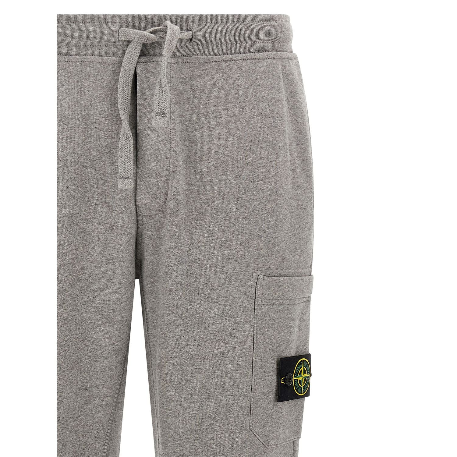 Stone Island Gray Cotton Joggers (Workout Pants)