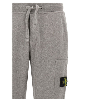 Stone Island Gray Cotton Joggers (Workout Pants)
