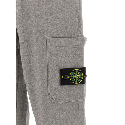Stone Island Gray Cotton Joggers (Workout Pants)