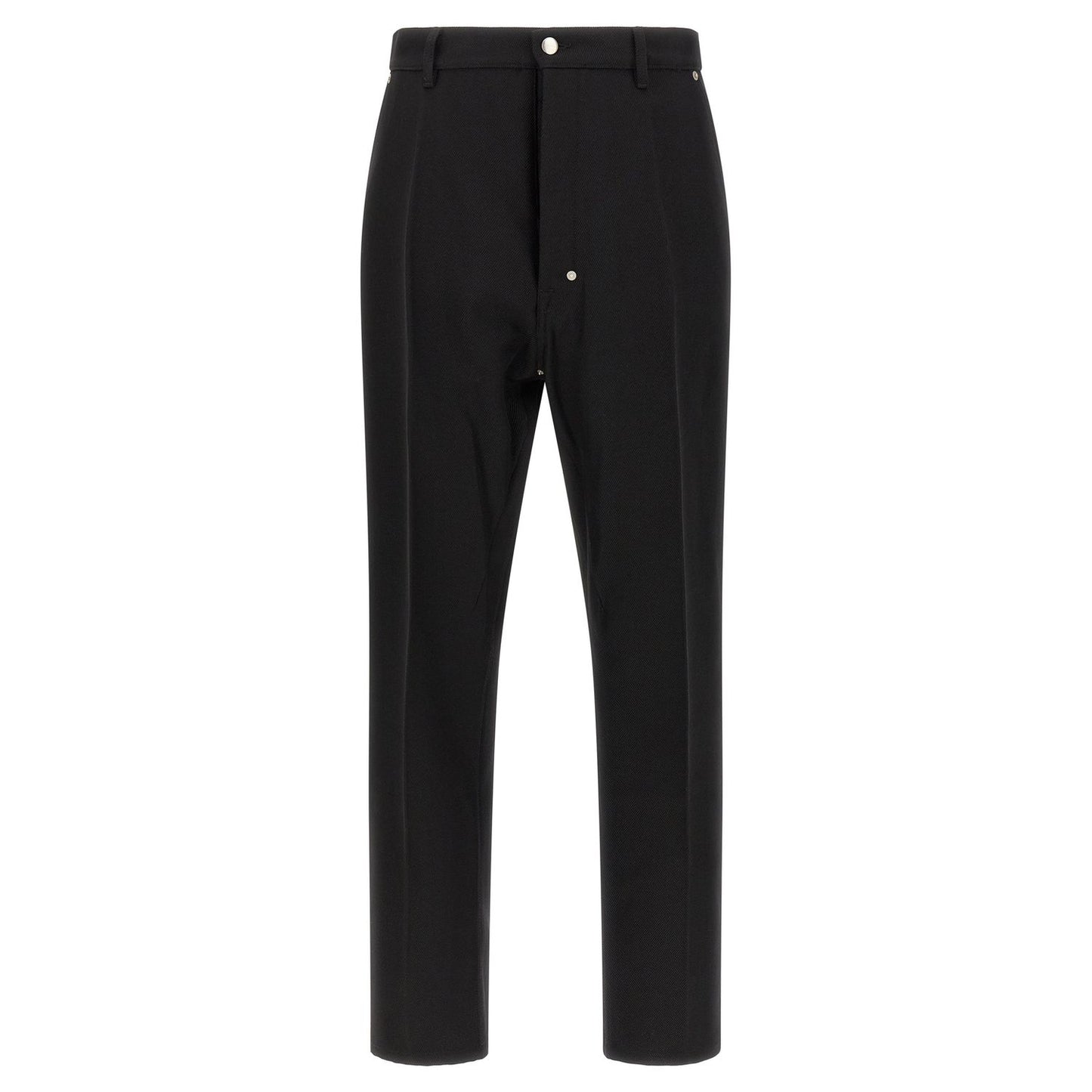 Rick Owens Black Cotton Casual Pants