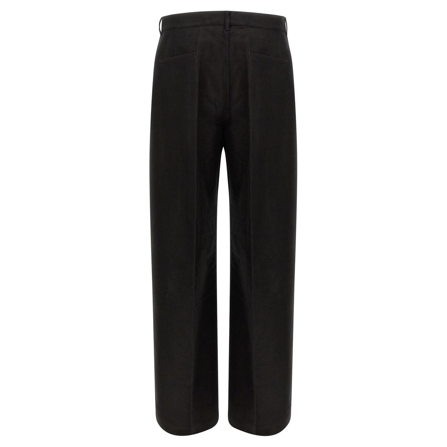 Rick Owens Black Ramie Casual Pants