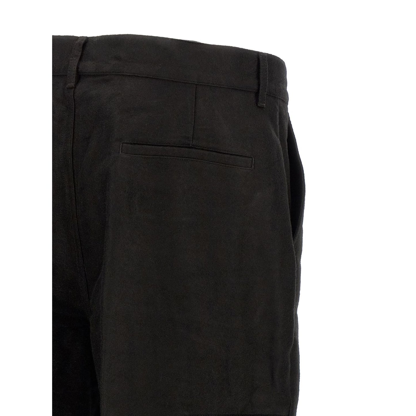 Rick Owens Black Ramie Casual Pants