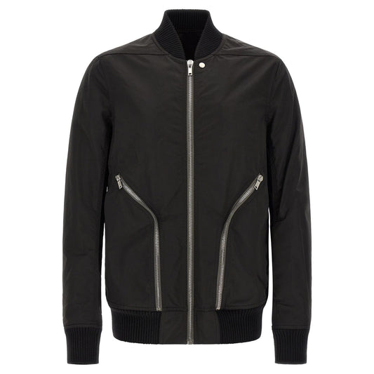 Rick Owens Black Nylon Bomber