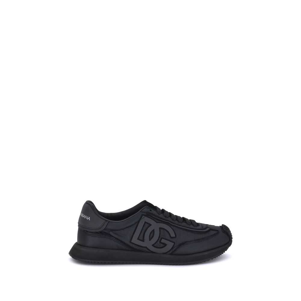 Dolce & Gabbana Black Fabric Athletic Sneakers